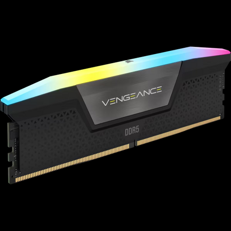 CORSAIR RAM VENGEANCE RGB DDR5 32GB 2 x 16GB DDR5 6400 CL36-48-48-104 1.35V INTEL XMP - BLACK