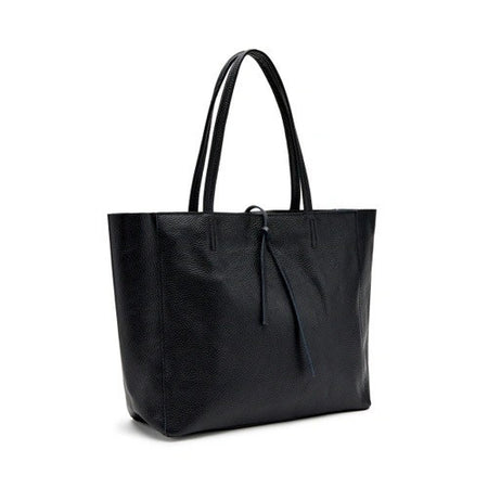 Frau borsa morbida in pelle bottolata nero B402