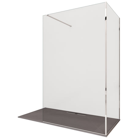 Parete doccia walk-in due lati trasparente senza profili H195 8mm OSIRIDE
