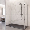 Parete doccia walk-in due lati trasparente senza profili H195 8mm OSIRIDE