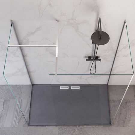 Box doccia tre lati accesso libero senza profili H195 8mm OSIRIDE