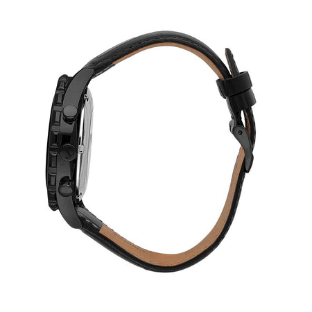 Orologio TRUSSARDI uomo T-logo cronografo pelle total black