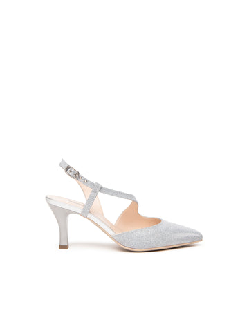Nero Giardini slingback in tessuto glitter ghiaccio E307010DE705