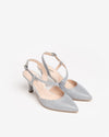 Nero Giardini slingback in tessuto glitter ghiaccio E307010DE705
