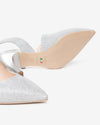 Nero Giardini slingback in tessuto glitter ghiaccio E307010DE705