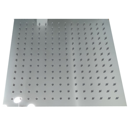 Saliscendi doccia quadrato con doccetta e soffione 30x30 inox - JULIE