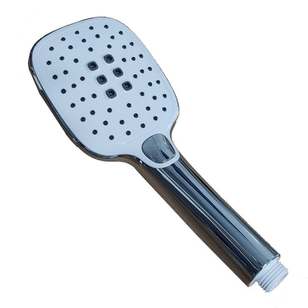 Saliscendi doccia quadrato con doccetta e soffione 30x30 inox - JULIE