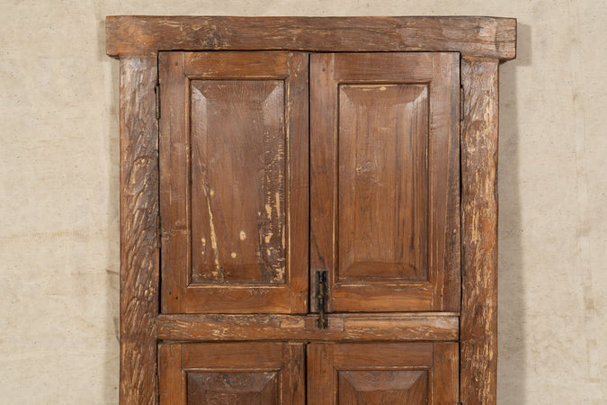 Biscottini Biscottini Finestra Antica Legno Teak Massello Ferro Grata 107x12x150 Pezzo