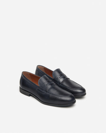 Nero Giardini mocassini uomo in pelle blu E400162U200