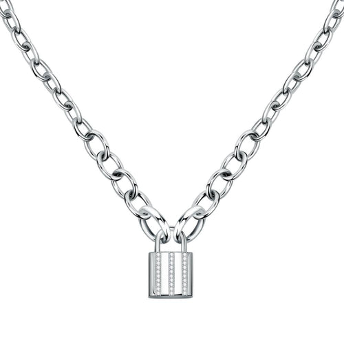 Collana MORELLATO donna Abbraccio acciaio pavé
