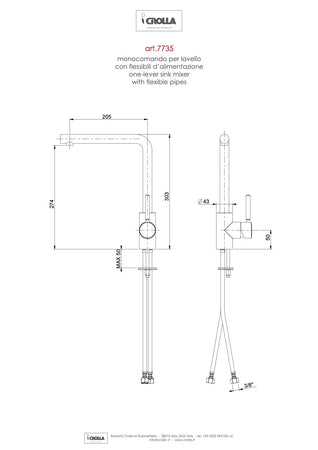 Rubinetto miscelatore da cucina cromato Bonnie