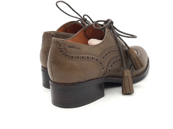 Geox francesine donna D Francis ABX B in pelle brogue tortora