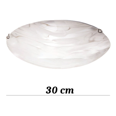 Plafoniera moderna DUE P STORM 2703 PLP E27 LED lampada soffitto parete vetro effetto marmo