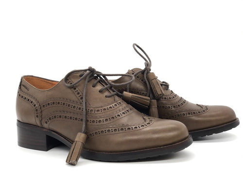 Geox francesine donna D Francis ABX B in pelle brogue tortora