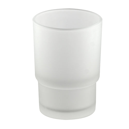 Porta spazzolini da appoggio tondo in vetro satinato Venezia