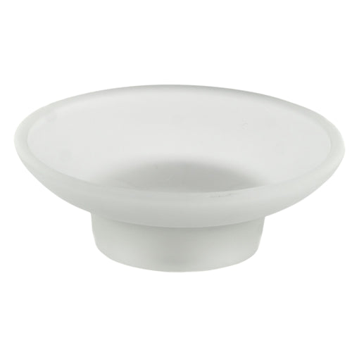 Porta sapone da appoggio con piattino in vetro