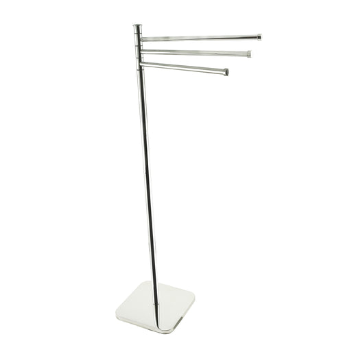 Piantana porta asciugamani da bagno da appoggio in acciaio cromato Venezia