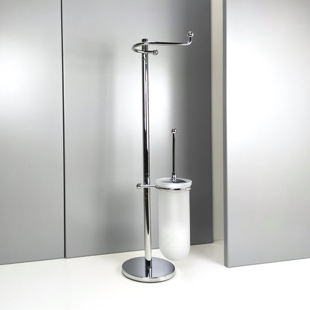 Piantana bagno water in ottone cromato con componenti orientabili - piantana bagno