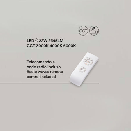 Ventilatore moderno Perenz ORIONE 7180 B CT LED metallo legno acrilico