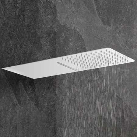 Soffione doccia a parete con cascata acciaio inox 304 | AZÙ