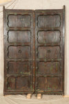 Biscottini Porta portone in legno massello e ferro da interno o da esterno vecchia e antica medievale scorrevole