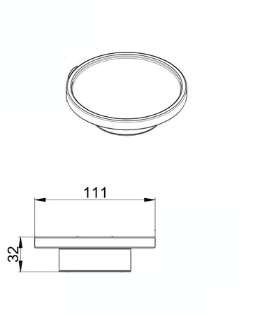 Porta sapone da appoggio con piattino in vetro