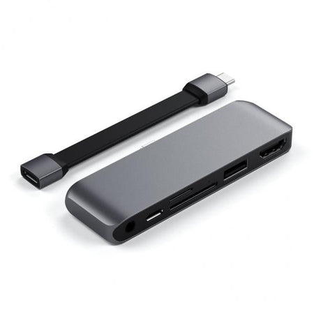 Satechi ST-MPHSDM replicatore di porte e docking station per laptop Cablato USB 3.2 Gen 2 [3.1 Gen 2] Type-C Nero (Satechi USB-C Mobile Pro Hub - the per)