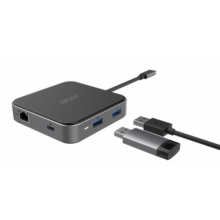Acer 7-in-1 USB 4 Dongle Cablato USB4 Nero, Argento (Acer - dockingstation)
