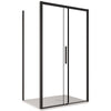 Box doccia due lati con profili neri scorrevole cristallo 6mm h195 LAGOA DUO
