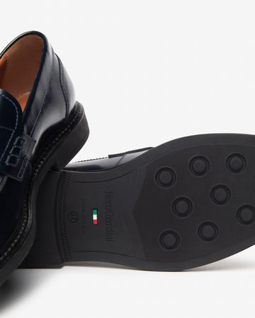 Nero Giardini mocassini uomo in pelle abrasivata blu E500600U200