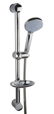Asta saliscendi doccia cromato con mensola e doccetta