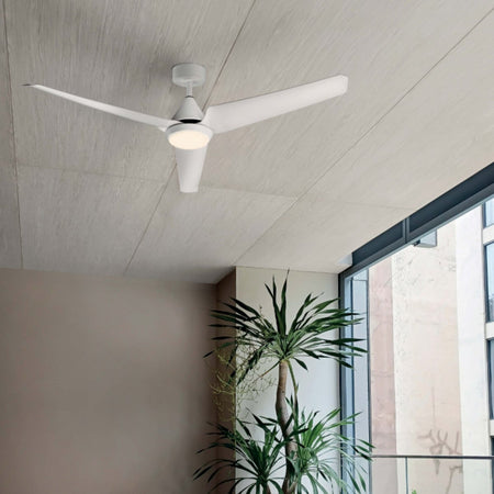 Ventilatore moderno ABC BORA V2516523B LED dimmerabile lampada soffitto