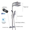 Colonna Doccia Termostatica quadrata con soffione 20x20 e doccino ESTE
