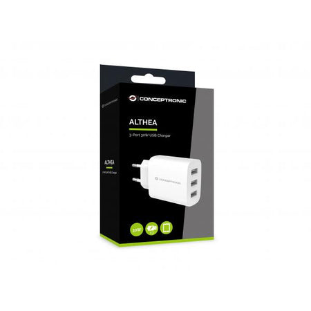 Caricabatterie per dispositivi mobili Universale AC - Ricarica rapida Interno - 30W con 3P USB-A - Bianco