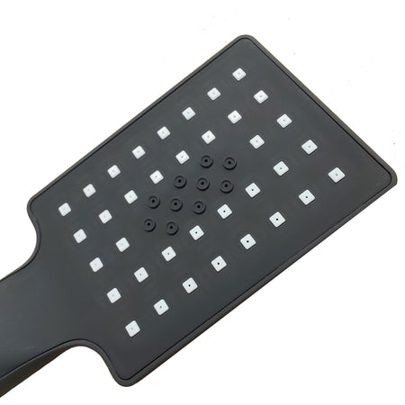 Colonna doccia nera opaca con Miscelatore Termostatico a due vie 20x20 Este Black