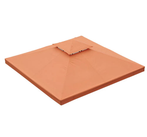 Copertura Gazebo Ricambio Tetto Sostitutivo Anti-UV Impermeabile 3x3m Terra