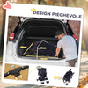 Passeggino Cani Gatto Pieghevole con Cestino Tettuccio, 75x46x94cm Nero
