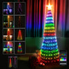 Albero di Natale 60x180 cm Pieghevole con 272 LEd RGB Smart e Controllo App