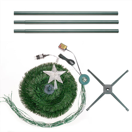 Albero di Natale 60x180 cm Pieghevole con 272 LEd RGB Smart e Controllo App
