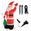 Gonfiabile Babbo Natale 180cm con LED per Esterno e Interno Natalizio Impermeabile