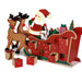Decorazione Natalizia in Legno 51 cm Calendario Avvento 24Cassetti Slitta BabboNatale