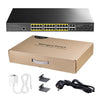 Switch Gigabit PoE+ a 24 porte con 4 porte Gigabit Combo, GS2028PS4