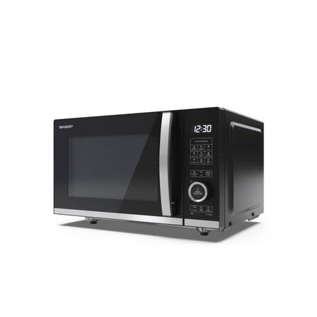 SHARP YC-QG204AE-B - FORNO A MICROONDE 20L - FLATBED - 800W - CONTROLLO DIGITALE - 11 LIVELLI DI POTENZA - BLACK/SILVER