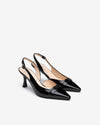 Nero Giardini slingback in vernice nero con accessorio E512230DE100
