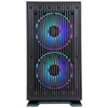 Case GALAXY 2Q - ITX Mini Tower- 2x12cm ARGB fan- 2xUSB3- 2x Front Panel- Side Glass