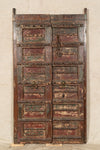 Biscottini Porta portone in legno massello e ferro da interno o da esterno vecchia e antica medievale scorrevole