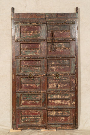 Biscottini Porta portone in legno massello e ferro da interno o da esterno vecchia e antica medievale scorrevole