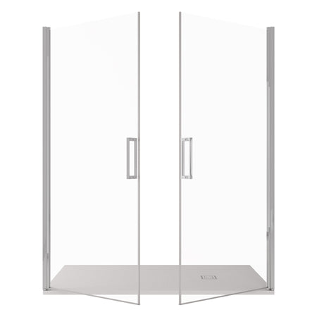 Porta doccia apertura saloon nicchia battente 6 mm h195 anticalcare SALEMA