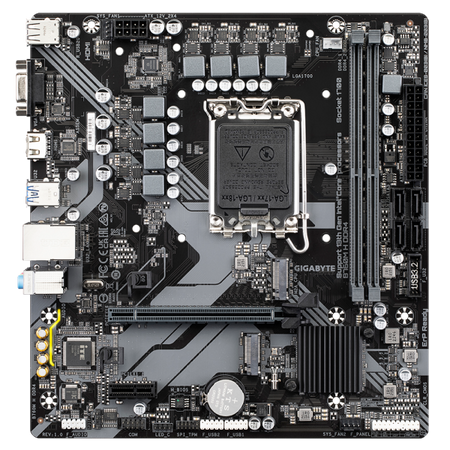 Gigabyte B760M H DDR4 - 1.0 - scheda madre - micro ATX - socket LGA1700 - chipset B760 - USB 3.2 Gen 1 - Gigabit LAN - grafica integrata (CPU richiesta)