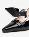 Nero Giardini slingback in vernice nero con accessorio E512230DE100